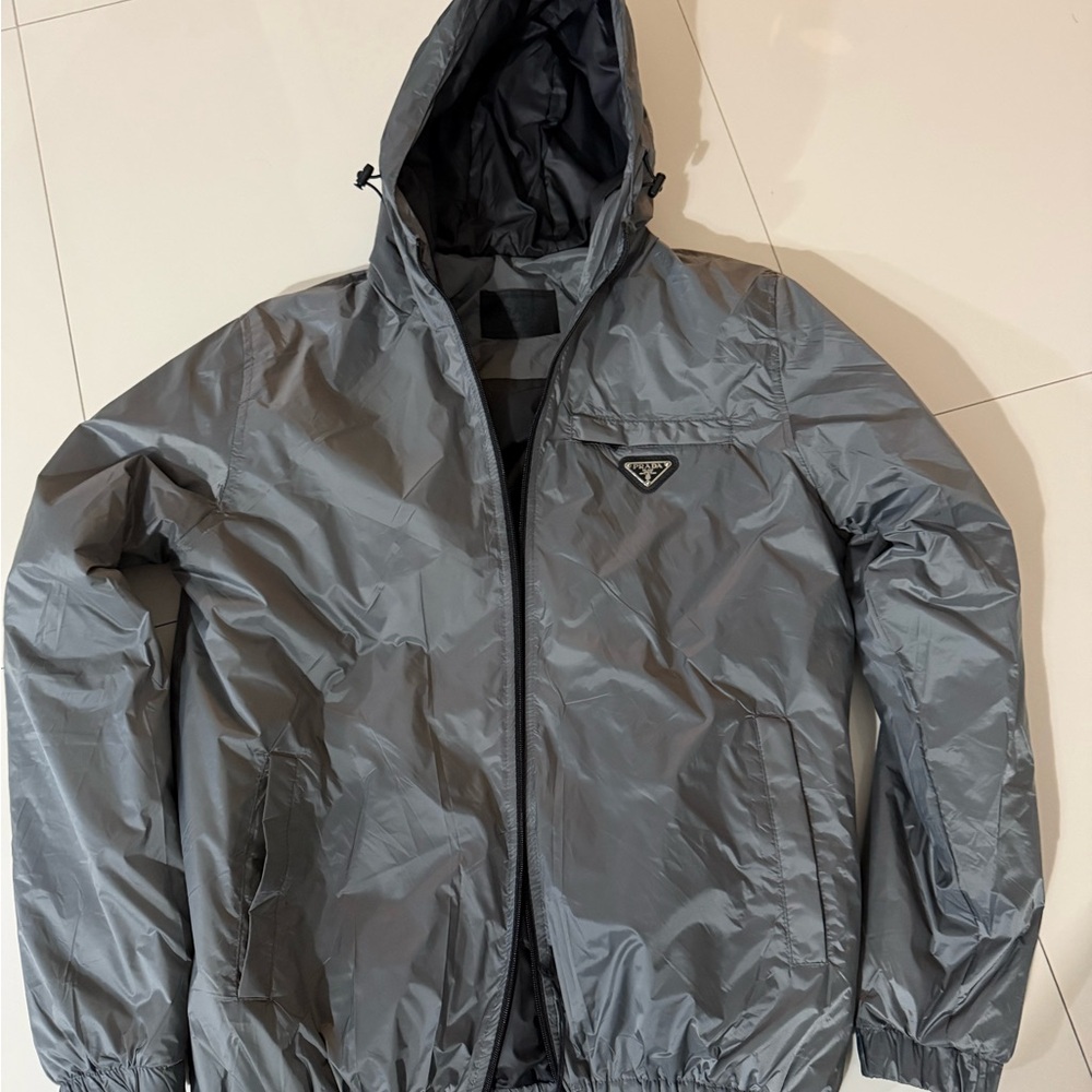 Prada jacket Men's Gray Hooded large slim or medium big - Picture 12 of 13